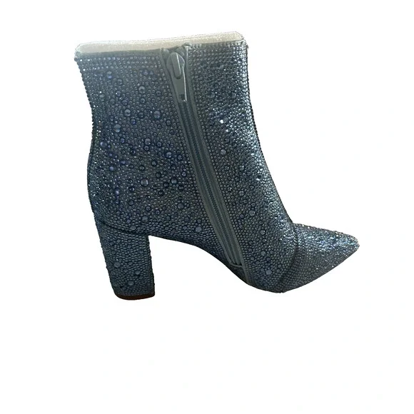Betsy Johnson SB Cady Rhinestone Ankle Boots Booties Size 6 Light Blue NEW - Picture 7 of 13